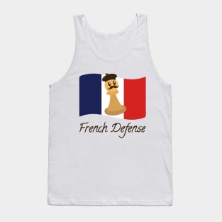 French Defense Flag | Checkmate Gift Ideas | Chess Player Tank Top